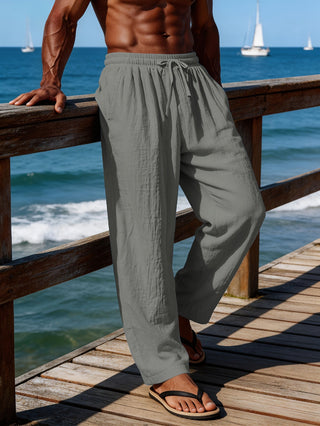 LAURENT MONACO | SHORT EN LIN À CORDON POUR HOMMES