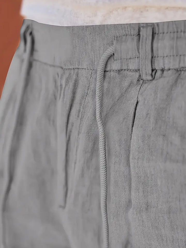 NICHOLS | PANTALONS LARGES EN LIN AVEC CORDON
