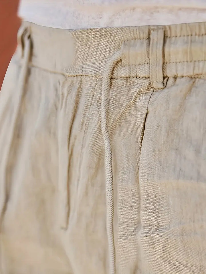 NICHOLS | PANTALONS LARGES EN LIN AVEC CORDON
