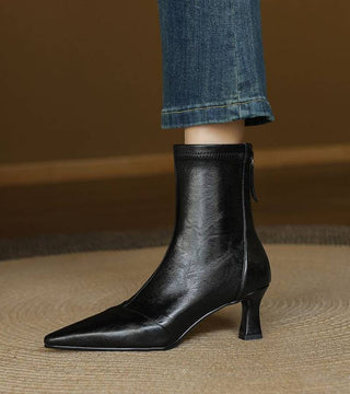 DELACROIX | Bottines en cuir à talon élégant