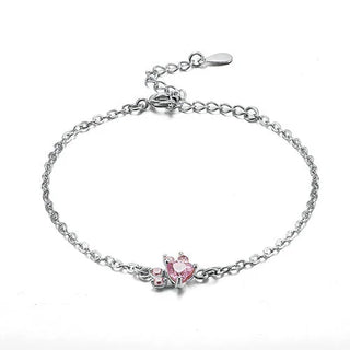 Arbour – Parure de bijoux 4 pièces avec patte et cœur en zirconia