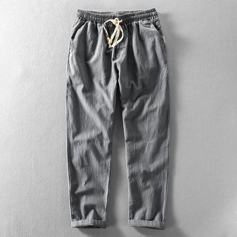 Pantalon En Lin À Coupe Décontractée Pour Homme