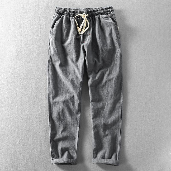 Pantalon En Lin À Coupe Décontractée Pour Homme