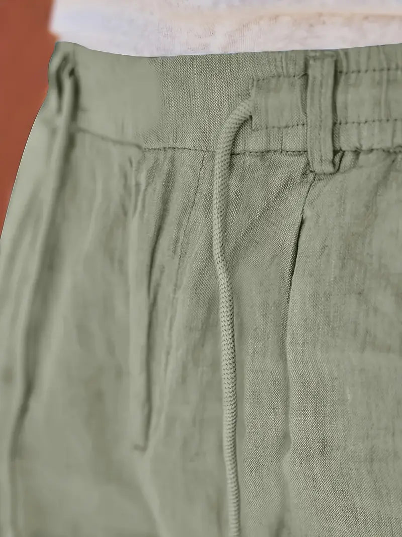 NICHOLS | PANTALONS LARGES EN LIN AVEC CORDON