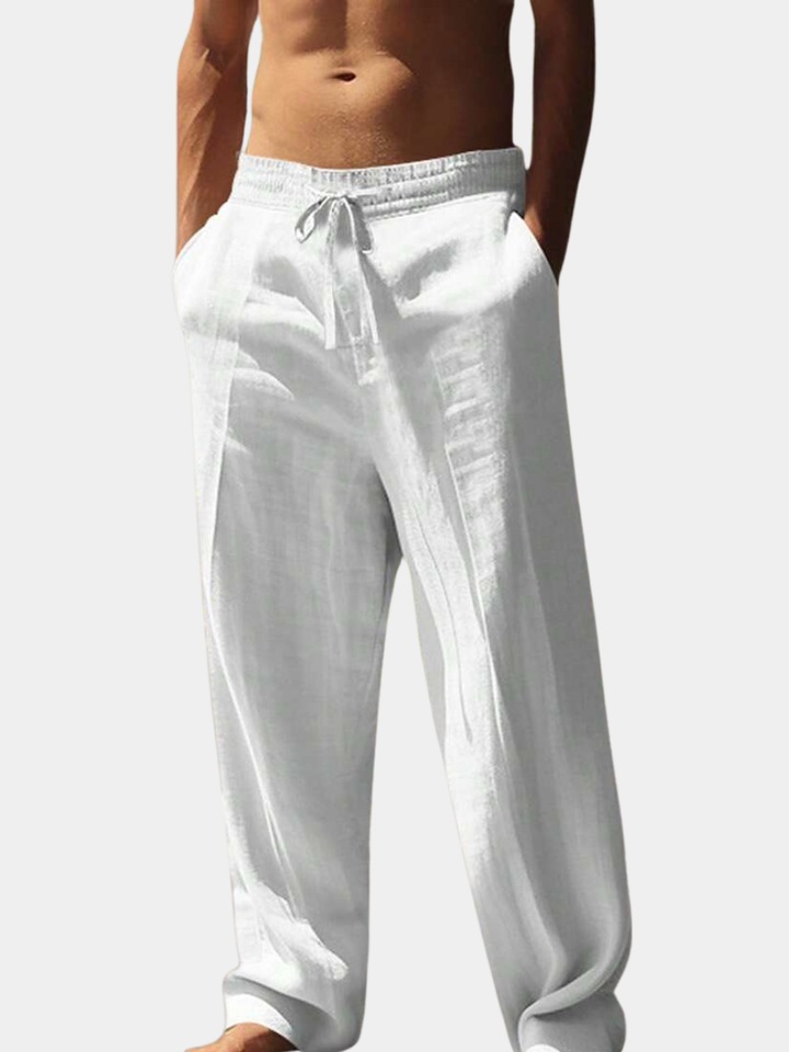 MATHIS | PANTALON LÉGER EN LIN AVEC CORDON