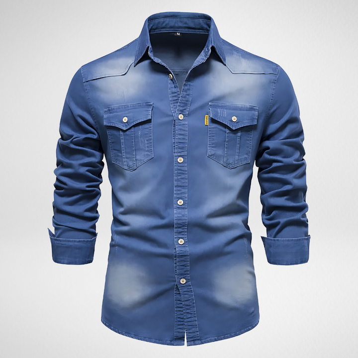 Chemise en Denim Chic - Élégance intemporelle chez Maison Claire et Sylvie