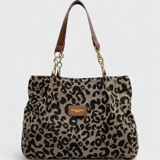 DELACROIX | SAC SHOPPING EN TOILE MOTIF LÉOPARD