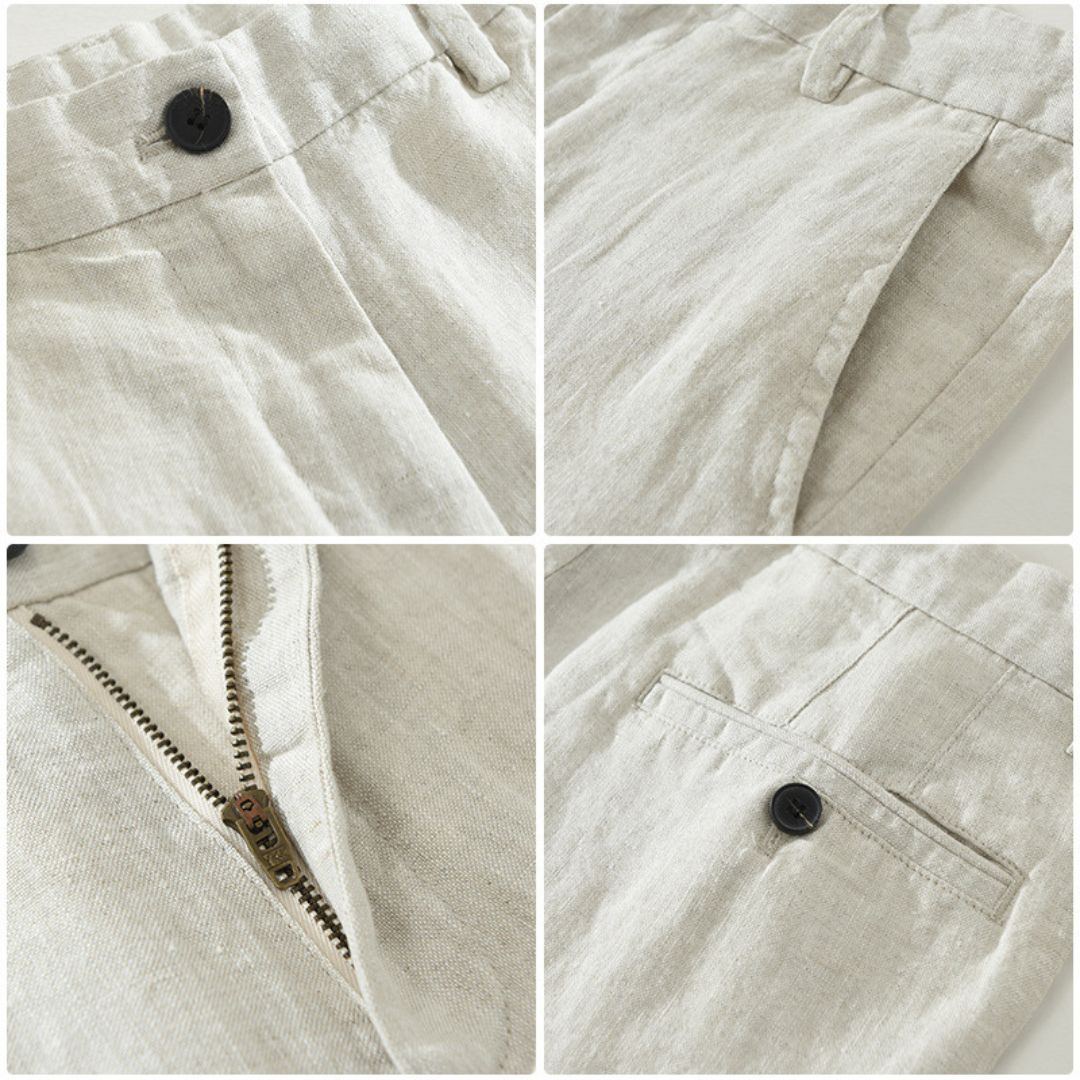 LAURENT MONACO | PANTALONS DROITS EN LIN