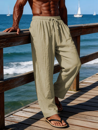 LAURENT MONACO | SHORT EN LIN À CORDON POUR HOMMES