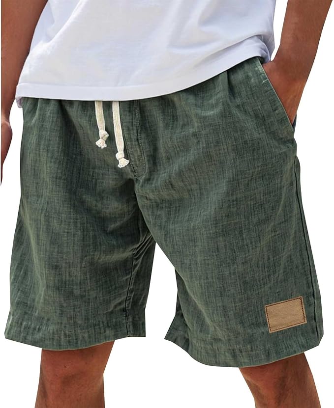 LAURENT MONACO | SHORTS D'ÉTÉ À CEINTURE ÉLASTIQUE POUR HOMMES