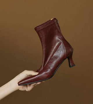 DELACROIX | Bottines en cuir à talon élégant