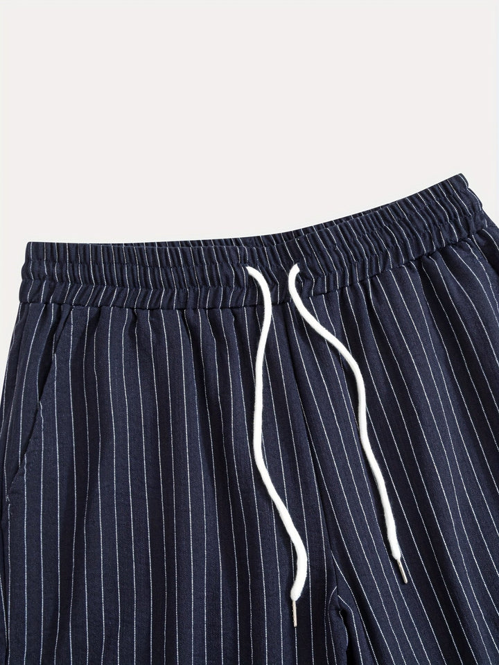 LAURENT MONACO | PANTALON DÉCONTRACTÉ À RAYURES POUR HOMMES