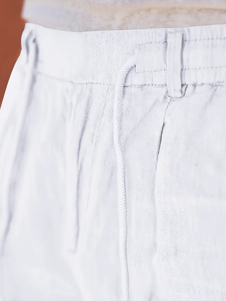 NICHOLS | PANTALONS LARGES EN LIN AVEC CORDON