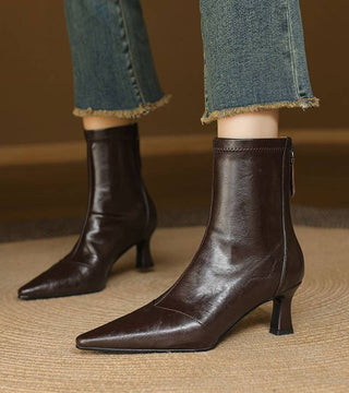 DELACROIX | Bottines en cuir à talon élégant