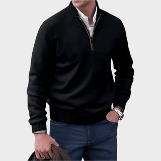Pull Chic en Cachemire avec Détail Zippé - Maison Claire et Sylvie