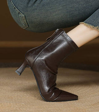 DELACROIX | Bottines en cuir à talon élégant