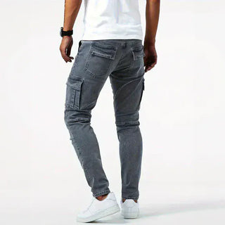 LAURENT MONACO | JEANS CARGO EN DENIM POUR HOMMES