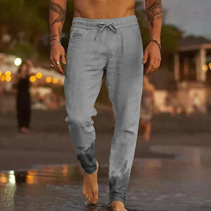 LAURENT MONACO | PANTALONS DE PLAGE EN LIN CLASSIQUES POUR HOMMES