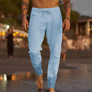 LAURENT MONACO | PANTALONS DE PLAGE EN LIN CLASSIQUES POUR HOMMES