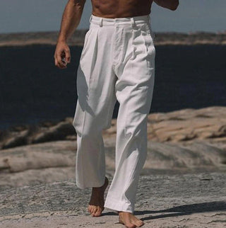 THÉO | PANTALONS EN LIN À JAMBES LARGES