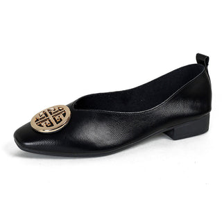 DELACROIX | Ballerines Cuir Bout Carré Brigitte