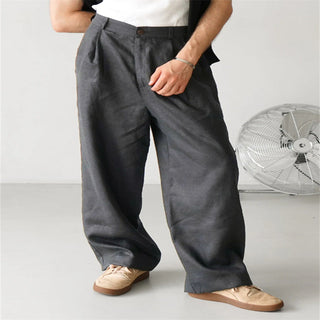 ÉTIENNE | PANTALON EN LIN À JAMBES LARGES