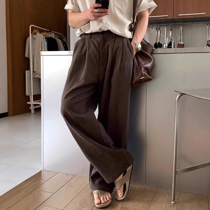LOUIS | PANTALONS EN LIN À JAMBES LARGES