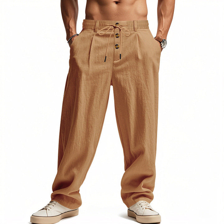 LAURENT MONACO | PANTALONS RELAXÉS EN LIN POUR HOMMES