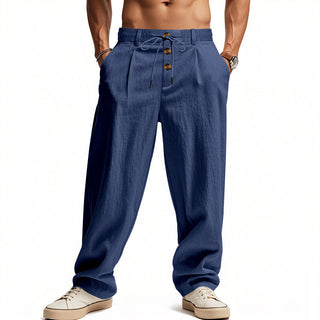 LAURENT MONACO | PANTALONS RELAXÉS EN LIN POUR HOMMES