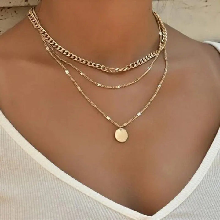 Collier Plaqué Or et Argent Élégant