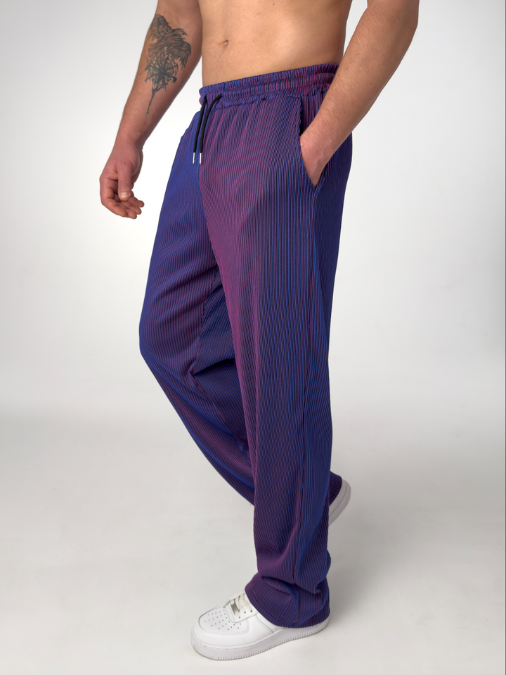 LAURENT MONACO | PANTALON DROIT À RAYURES POUR HOMMES