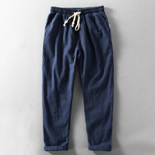 Pantalon En Lin À Coupe Décontractée Pour Homme