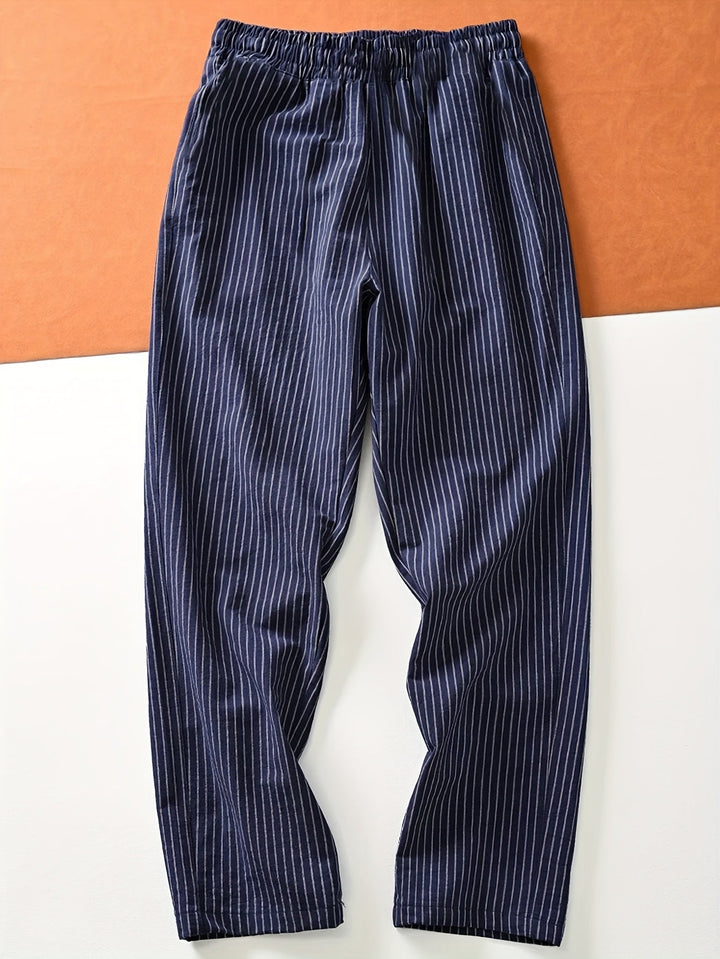 LAURENT MONACO | PANTALON DÉCONTRACTÉ À RAYURES POUR HOMMES