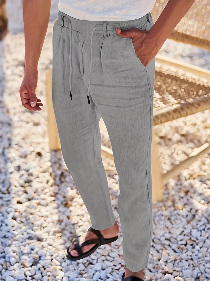 NICHOLS | PANTALONS LARGES EN LIN AVEC CORDON