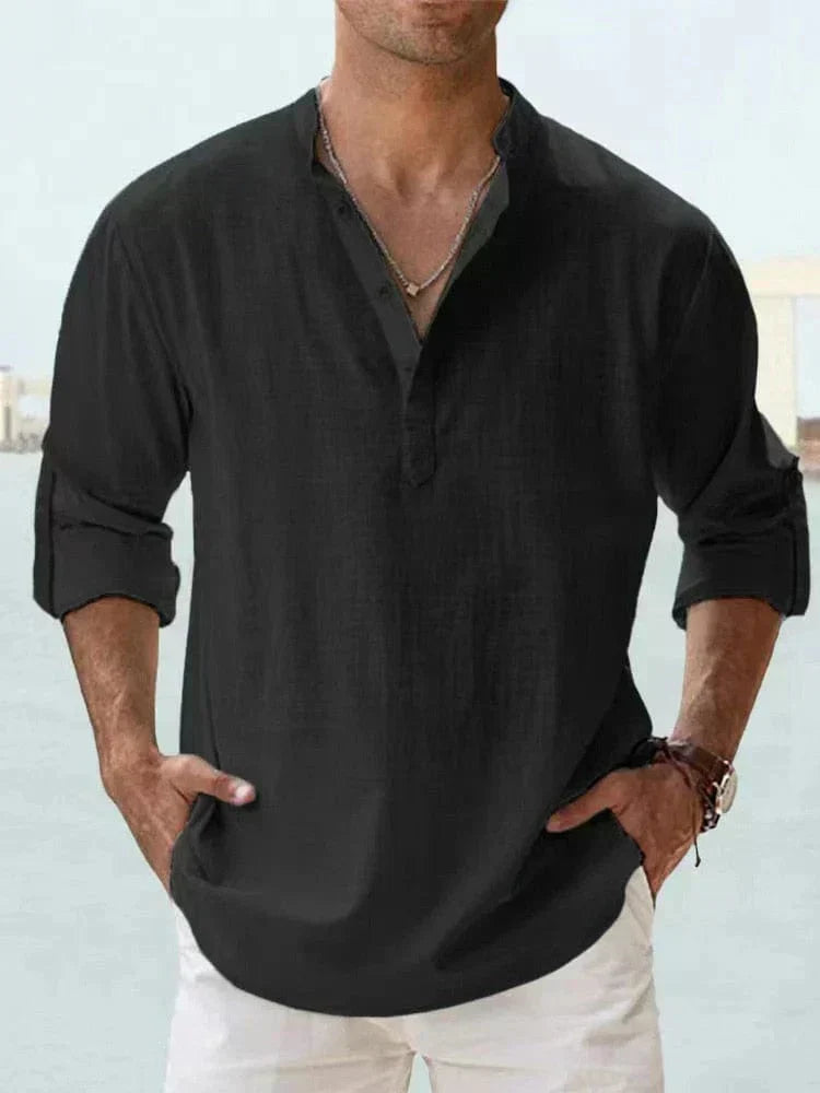 Chemise Décontractée en Tissu Luxe pour Homme - Élégance et Confort