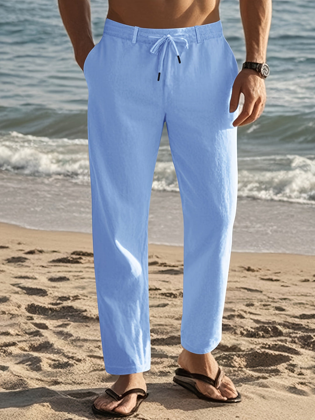LAURENT MONACO | PANTALON EN LIN POUR HOMMES