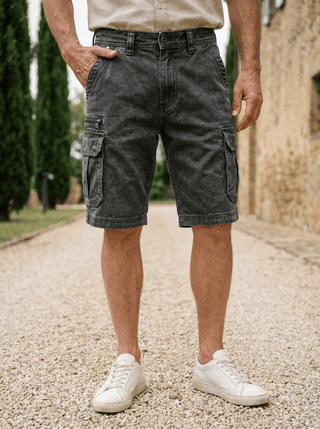 LAURENT MONACO | SHORT CARGO EN JEAN POUR HOMMES