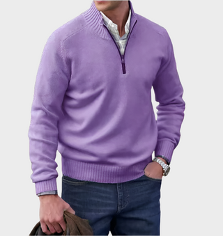 Pull Chic en Cachemire avec Détail Zippé - Maison Claire et Sylvie
