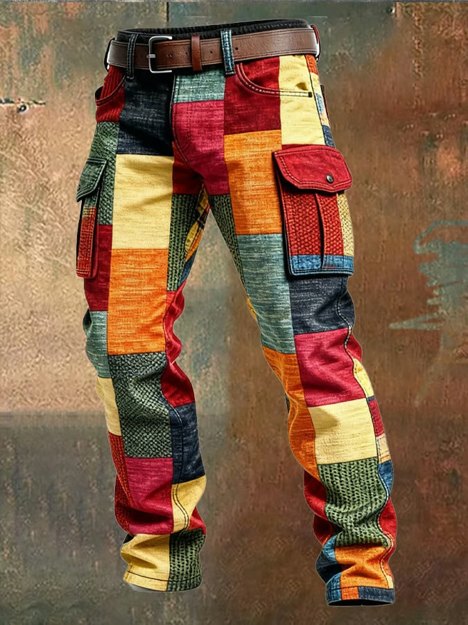 LAURENT MONACO | PANTALON PATCHWORK DE CARGO POUR HOMMES