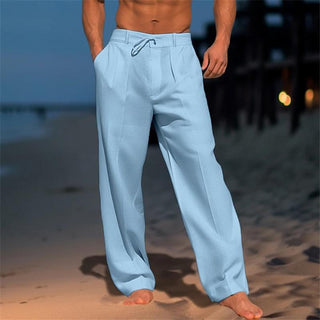 LAURENT MONACO | PANTALONS EN LIN COASTAL POUR HOMMES