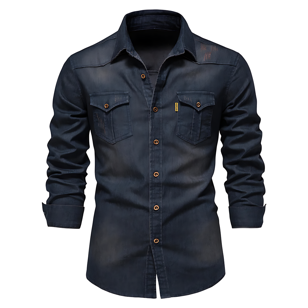 Chemise en Denim Chic - Élégance intemporelle chez Maison Claire et Sylvie