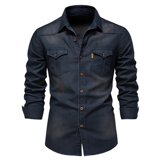 Chemise en Denim Chic - Élégance intemporelle chez Maison Claire et Sylvie