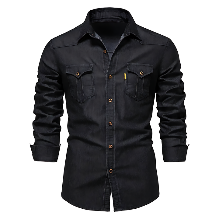 Chemise en Denim Chic - Élégance intemporelle chez Maison Claire et Sylvie