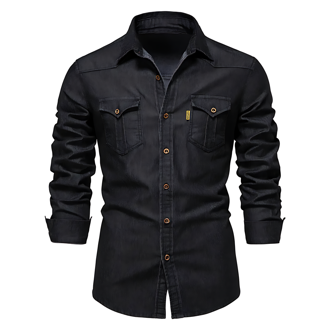 Chemise en Denim Chic - Élégance intemporelle chez Maison Claire et Sylvie